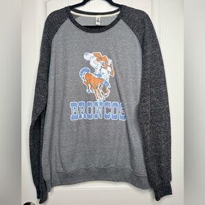 Jerzees Men’s Retro Vintage Denver Broncos NFL Long Sleeve